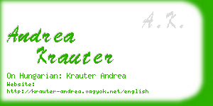 andrea krauter business card